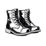 sturdy black combat boots image